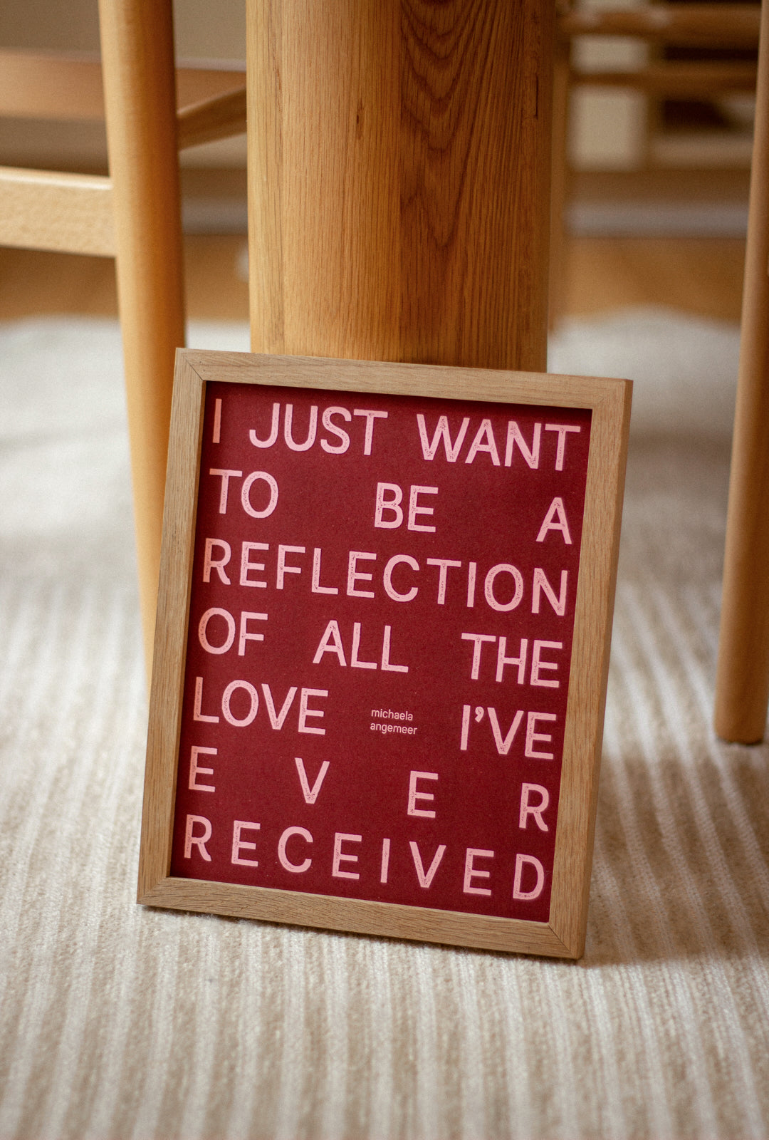 All The Love I've Ever Received Poetry Print