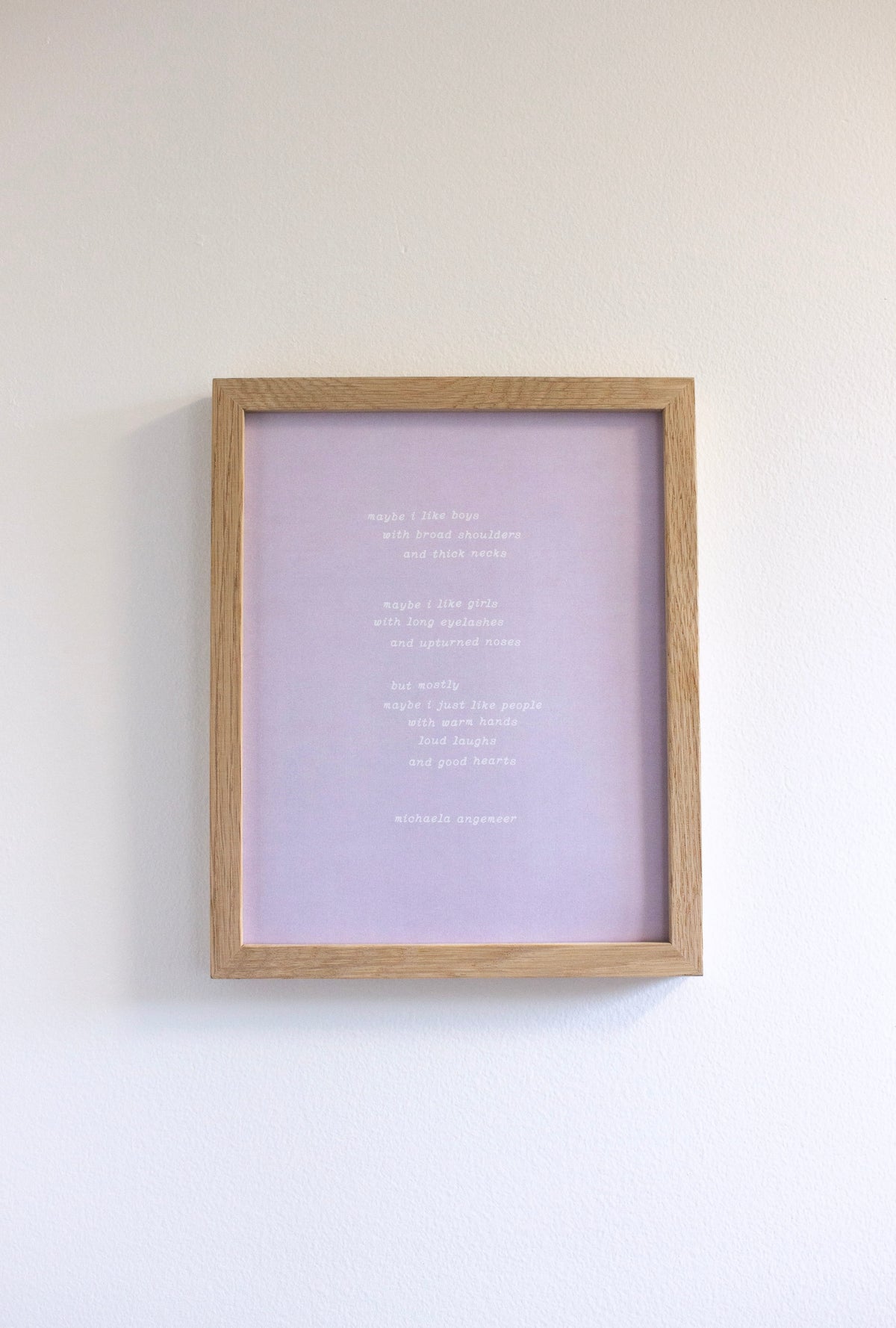 Maybe I Just Like People Poetry Print