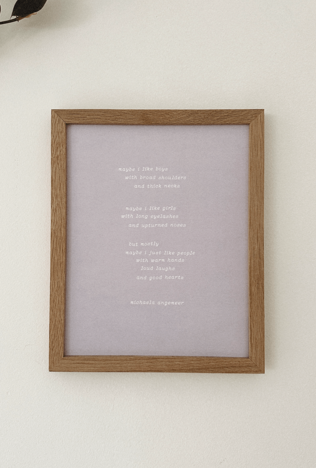 Maybe I Just Like People Poetry Print