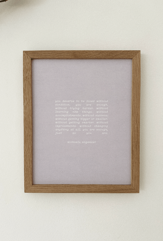 Without Condition Poetry Print