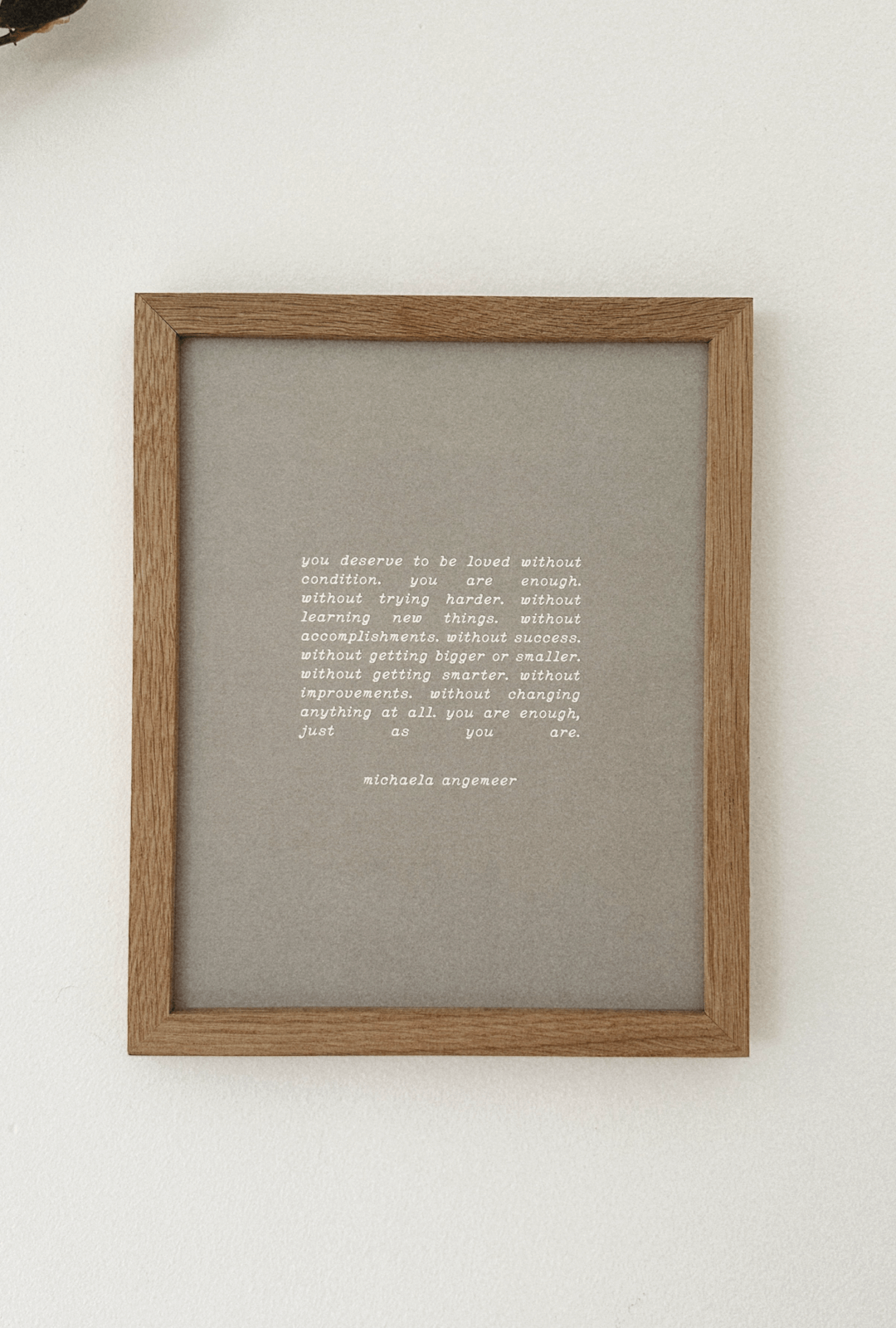 Without Condition Poetry Print