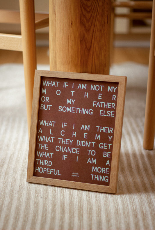 A Third More Hopeful Thing Poetry Print