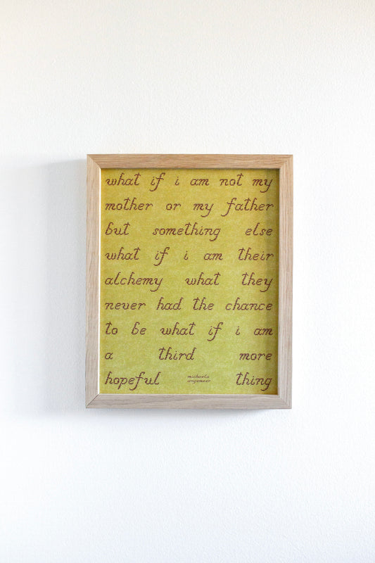 A Third More Hopeful Thing Poetry Print