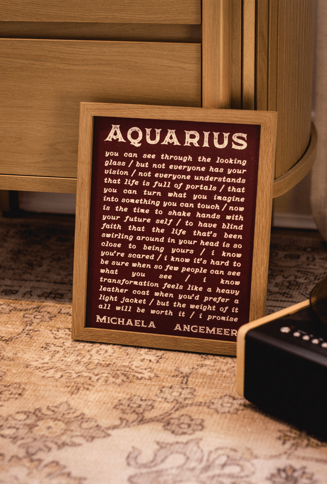 Astrological Sign Poetry Print