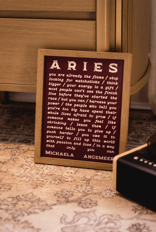 Astrological Sign Poetry Print