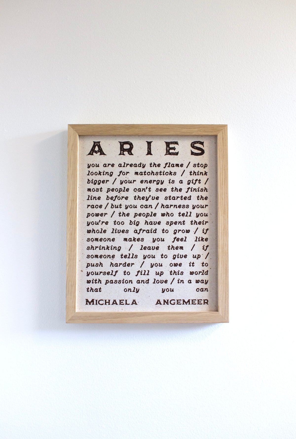 Astrological Sign Poetry Print