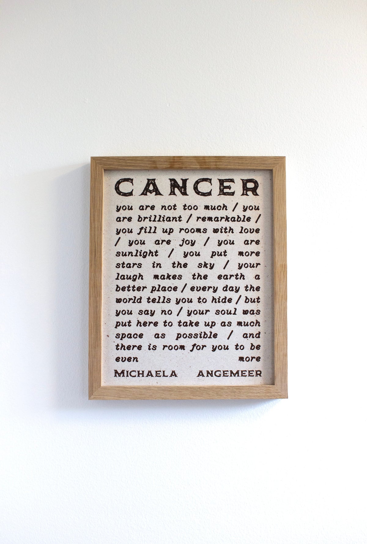 Astrological Sign Poetry Print