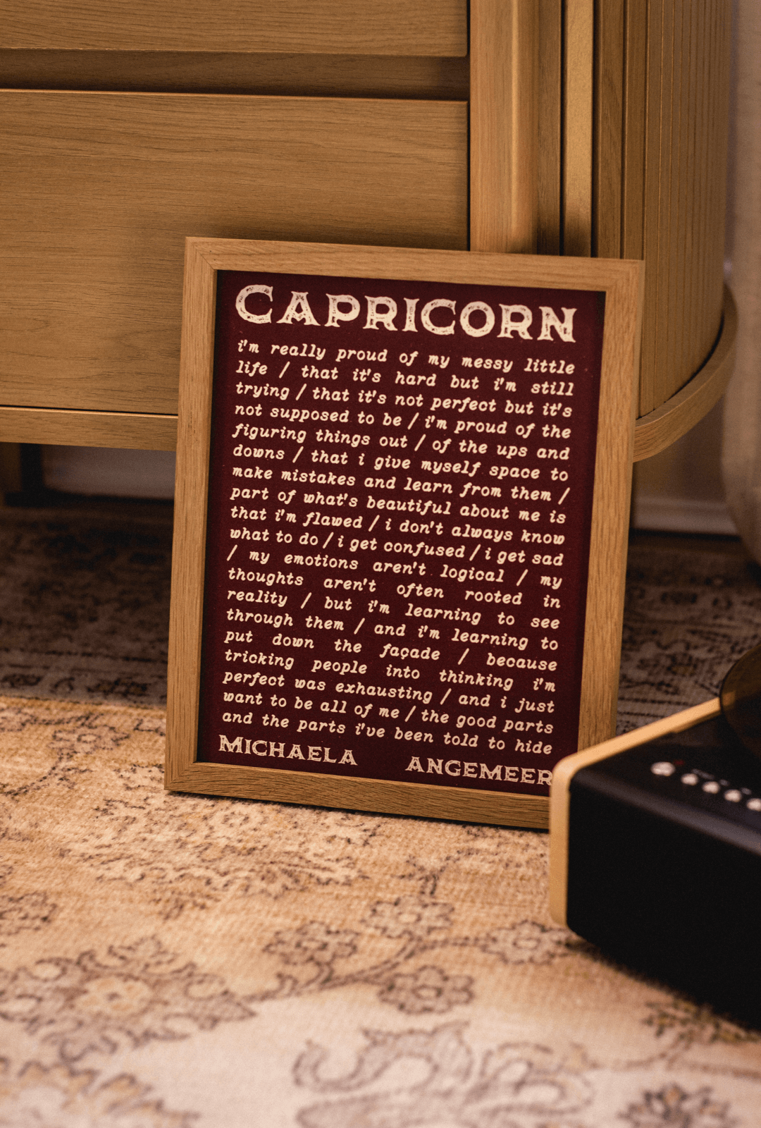 Astrological Sign Poetry Print