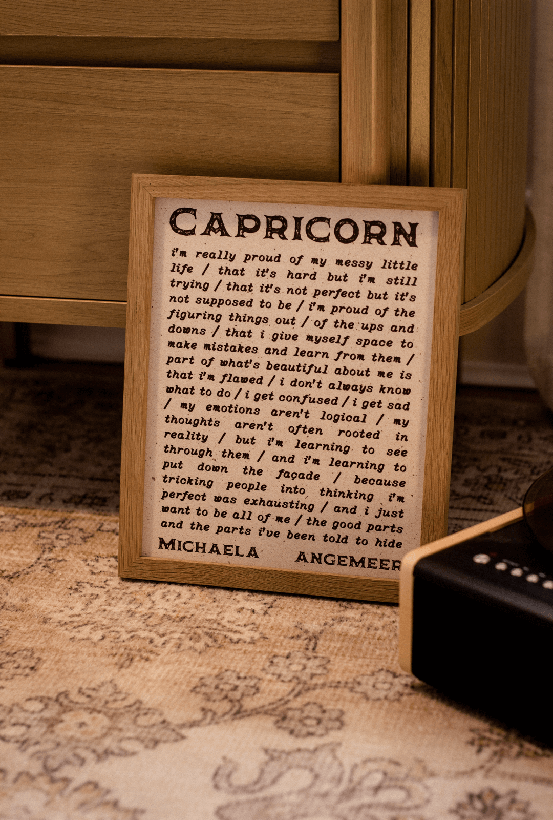 Astrological Sign Poetry Print