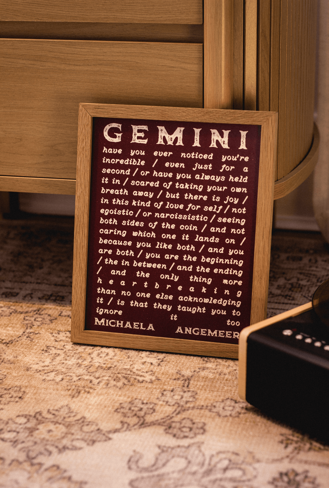 Astrological Sign Poetry Print
