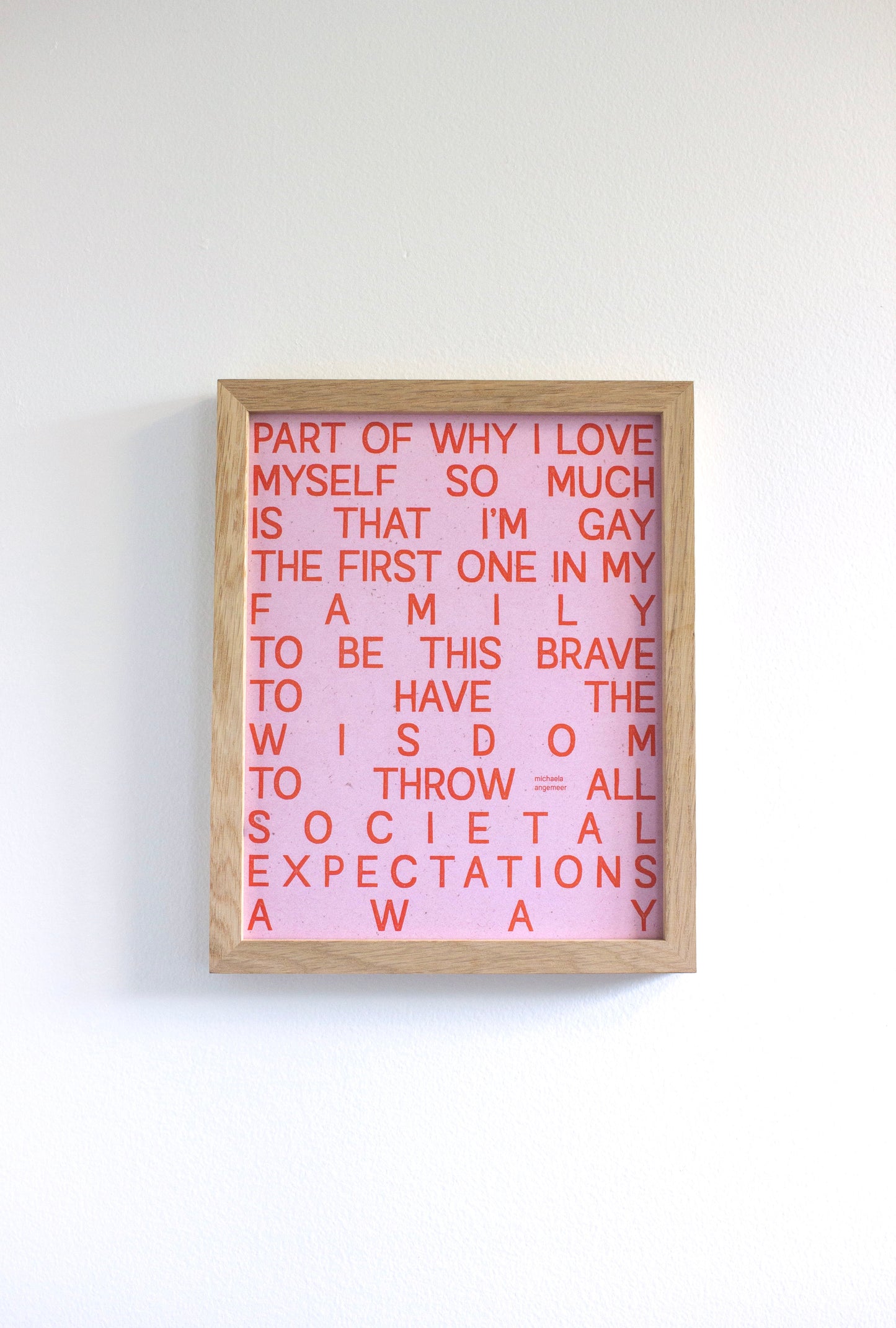 I Love Being Gay Poetry Print
