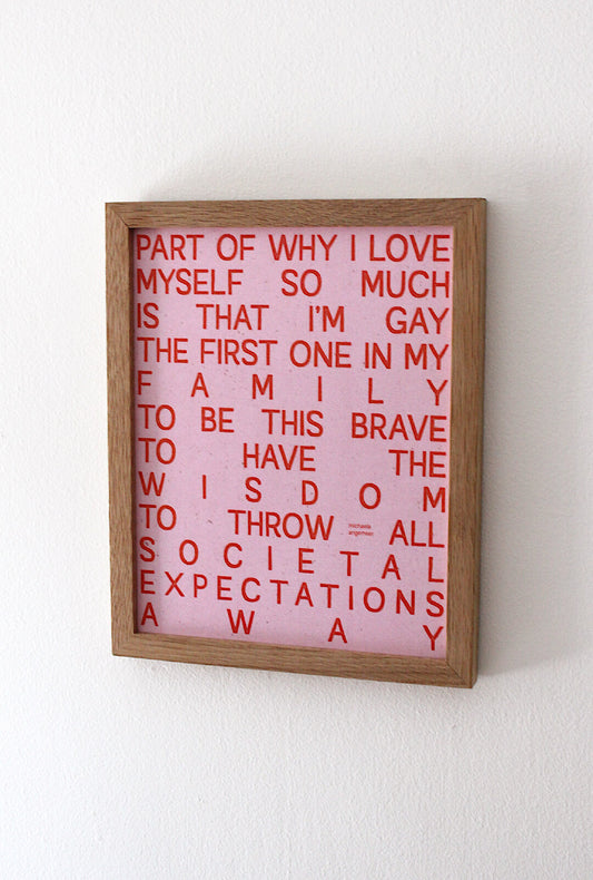 I Love Being Gay Poetry Print