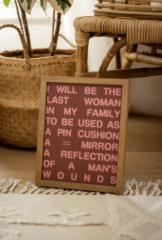 Last Woman Poetry Print