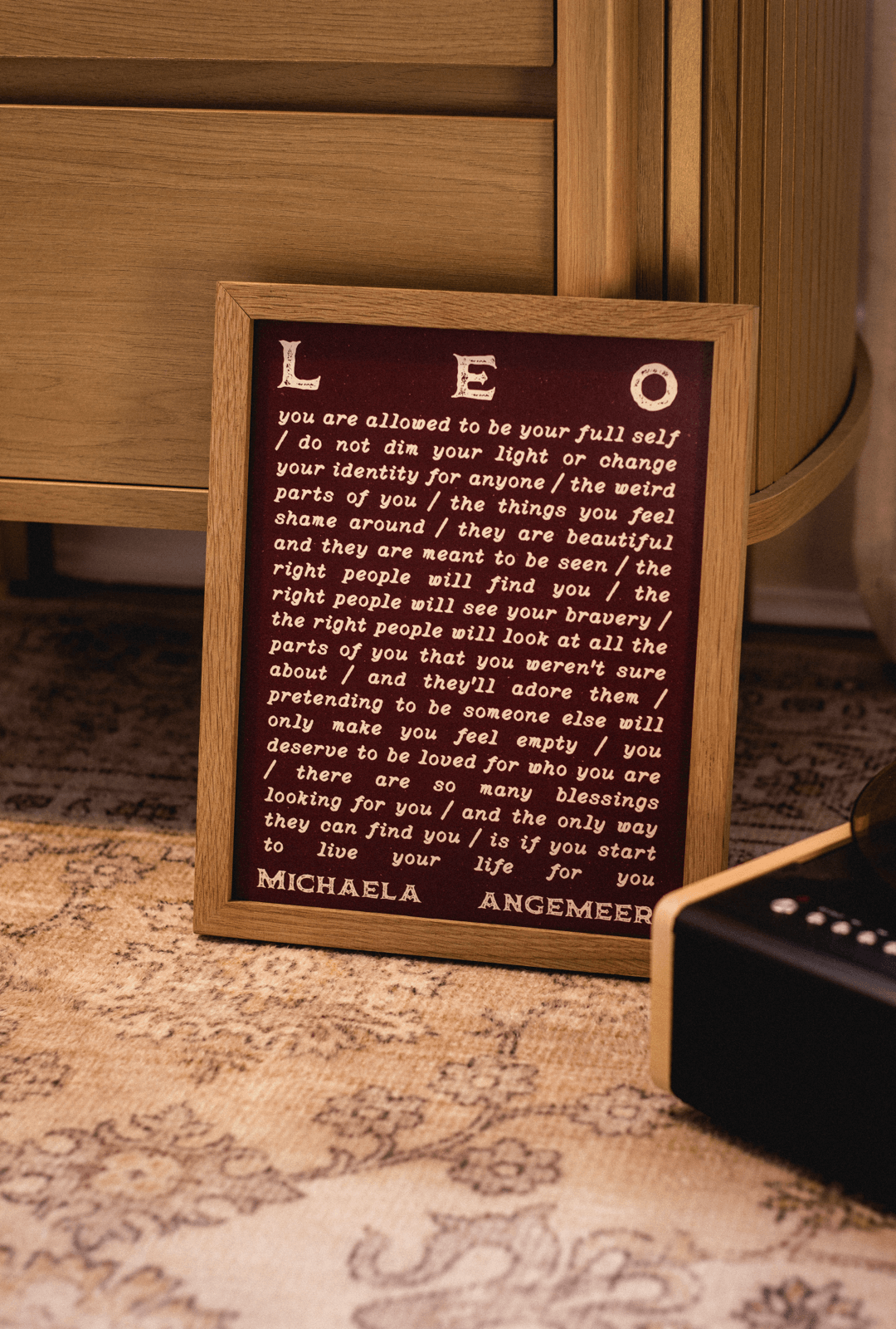 Astrological Sign Poetry Print