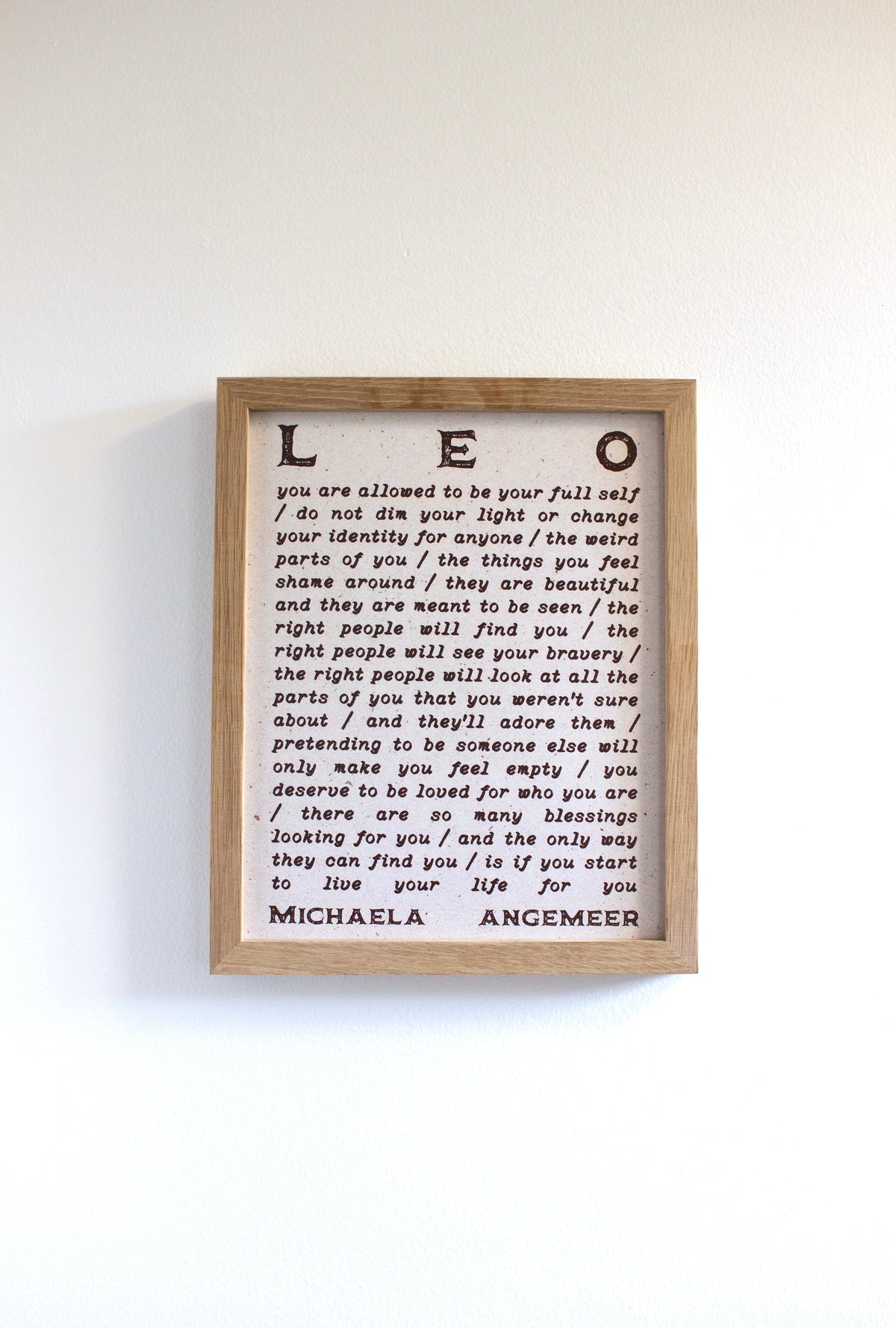 Astrological Sign Poetry Print