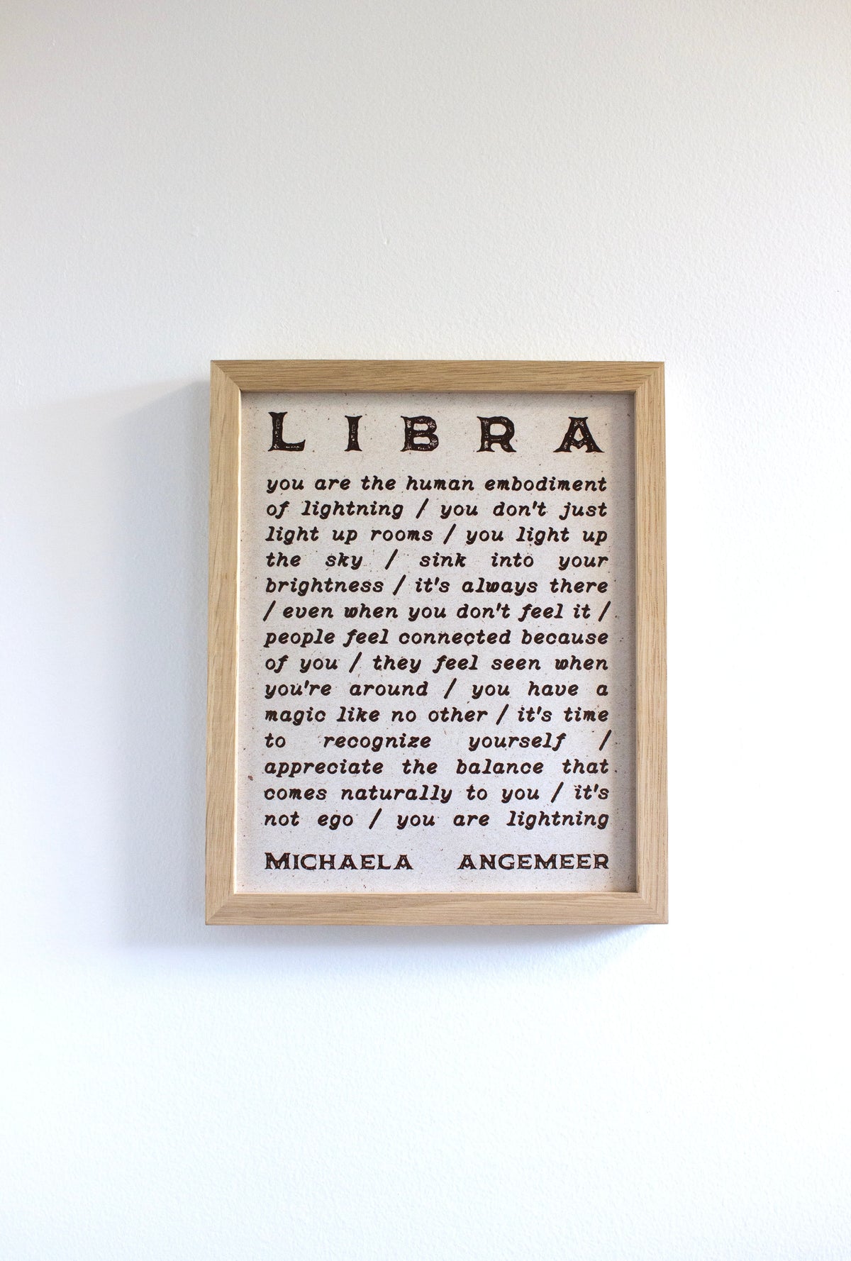 Astrological Sign Poetry Print