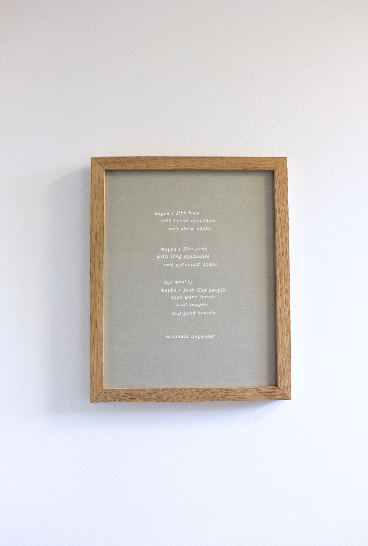 Maybe I Just Like People Poetry Print