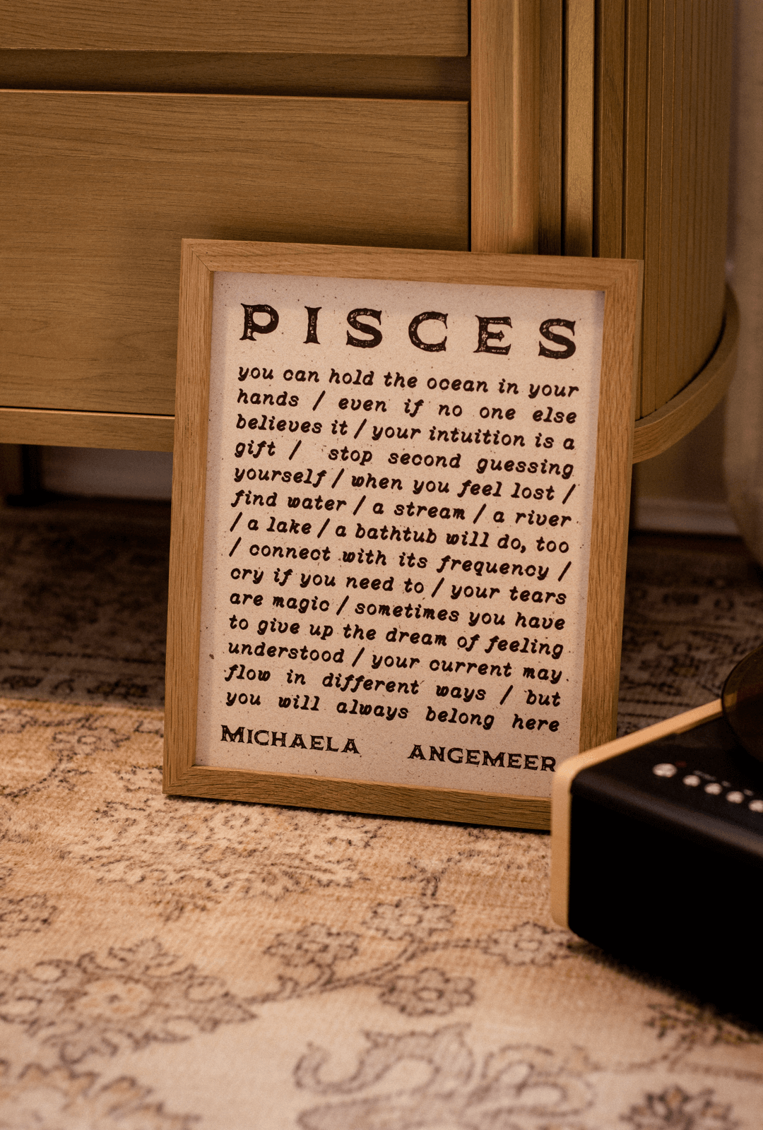 Astrological Sign Poetry Print