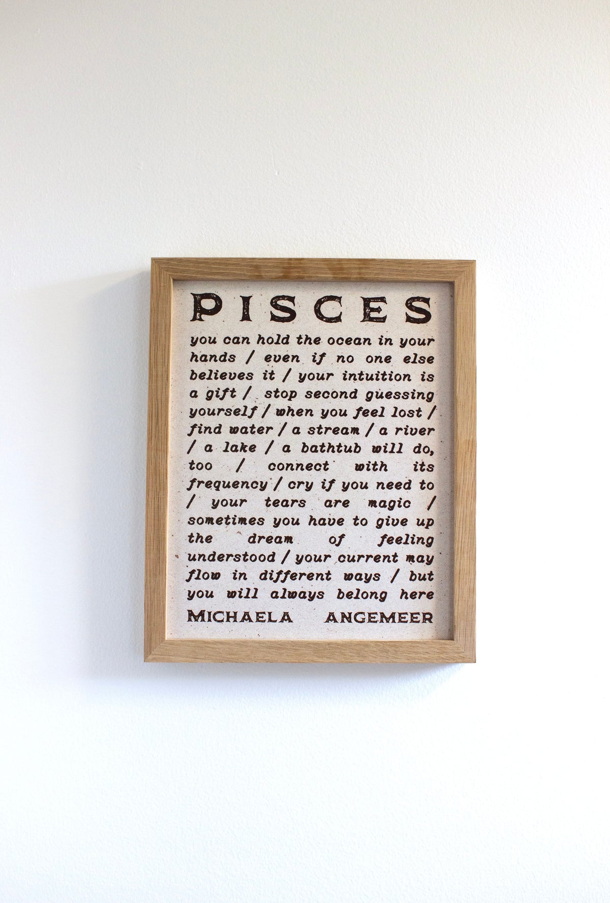 Astrological Sign Poetry Print