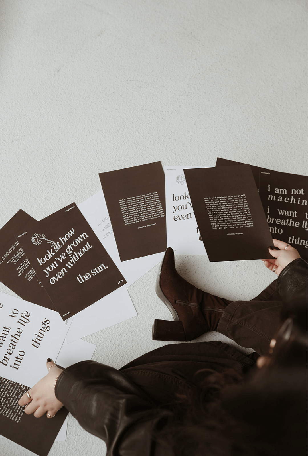 pitter patter poetry art print shop by michaela angemeer photo of many prints