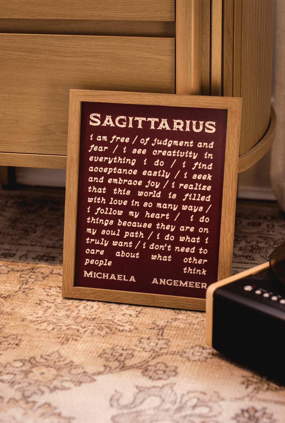 Astrological Sign Poetry Print