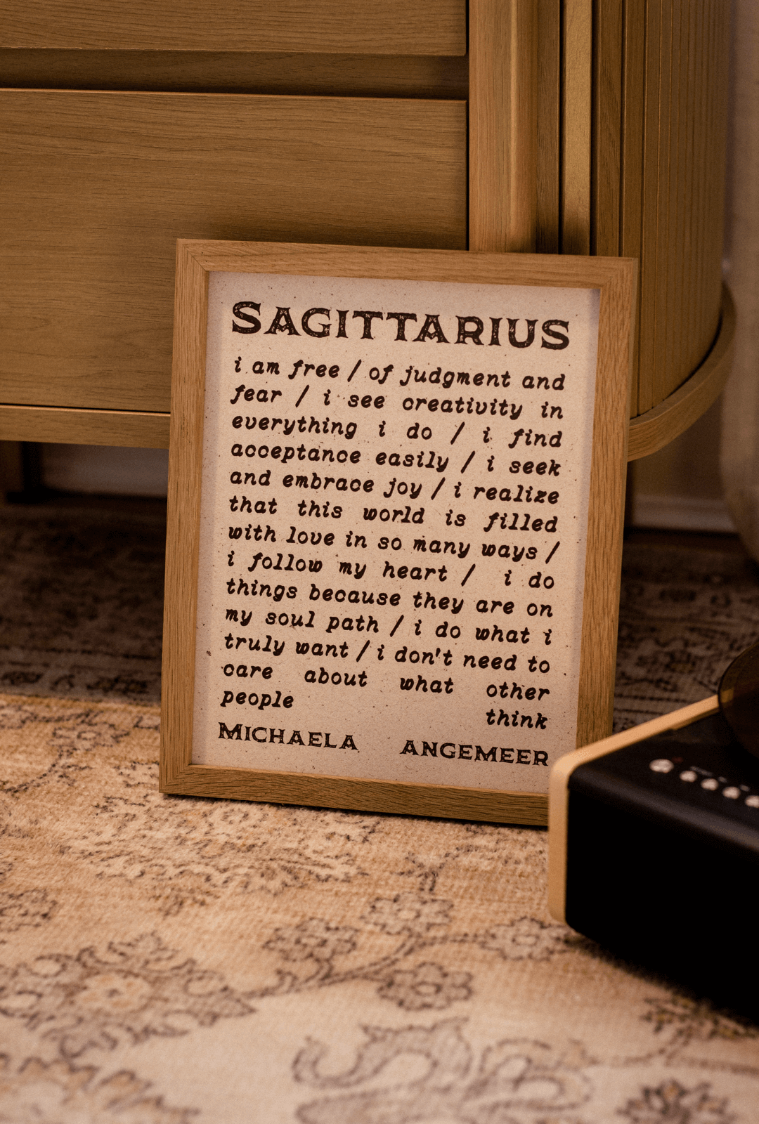 Astrological Sign Poetry Print