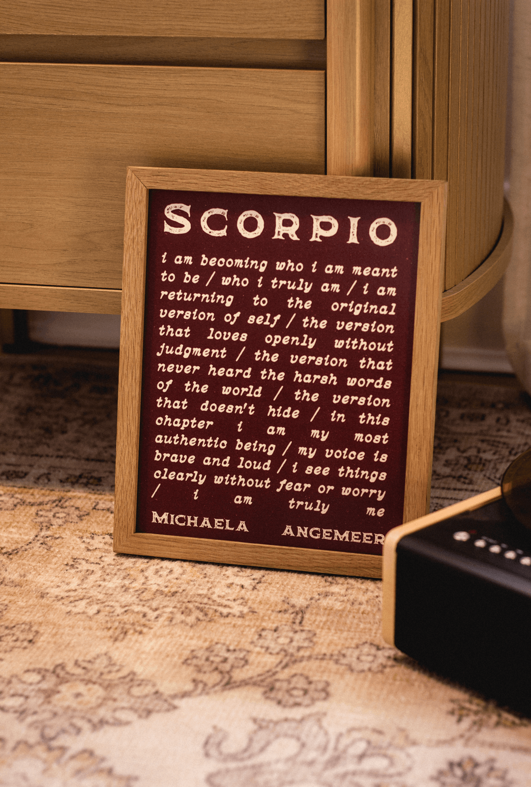 Astrological Sign Poetry Print