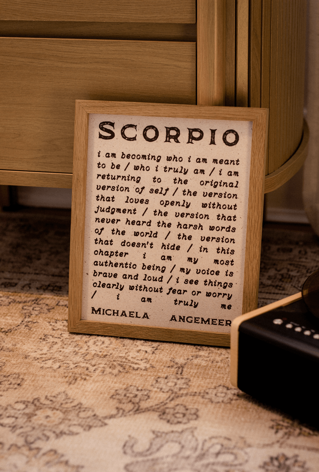 Astrological Sign Poetry Print