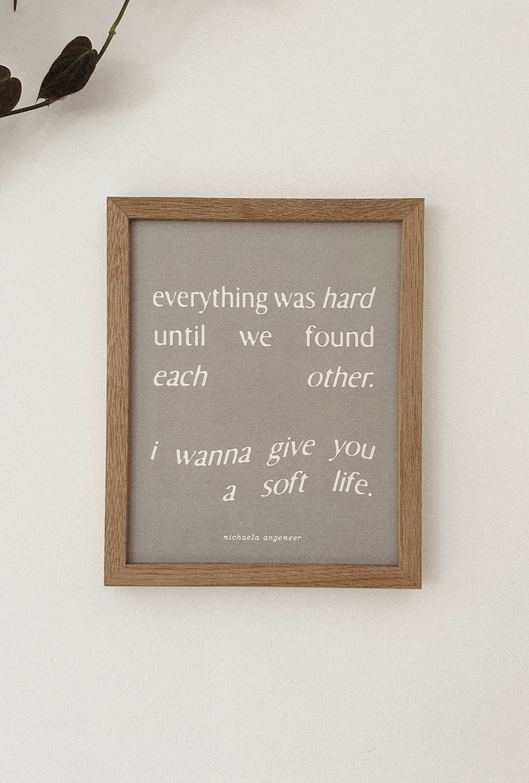 Soft Life Poetry Print