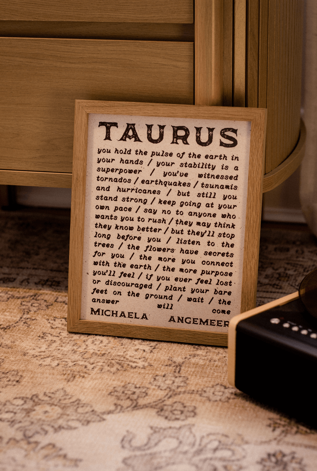 Astrological Sign Poetry Print