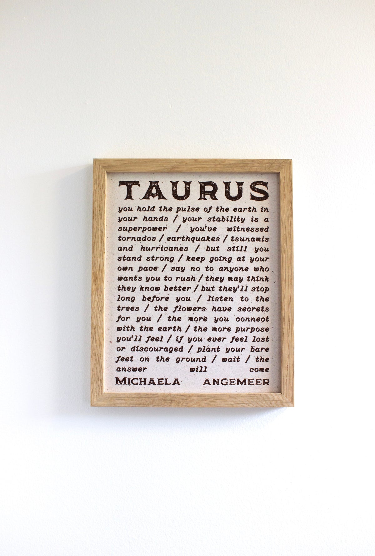 Astrological Sign Poetry Print