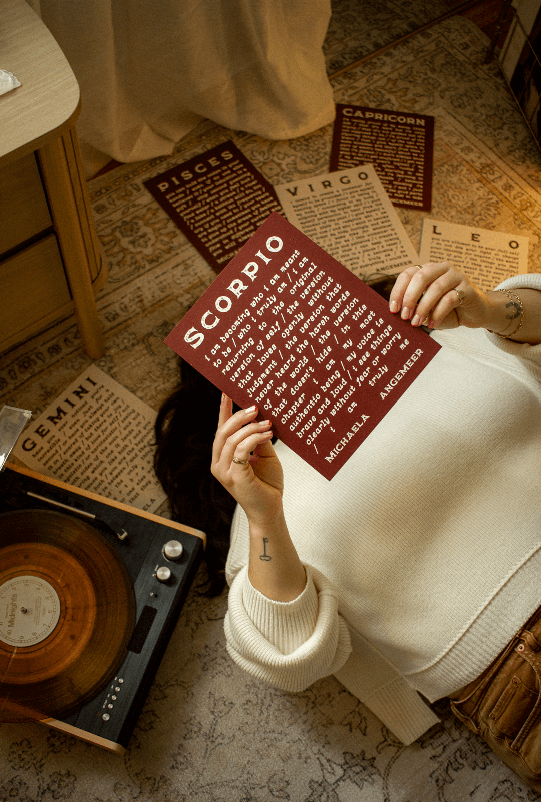 Astrological Sign Poetry Print