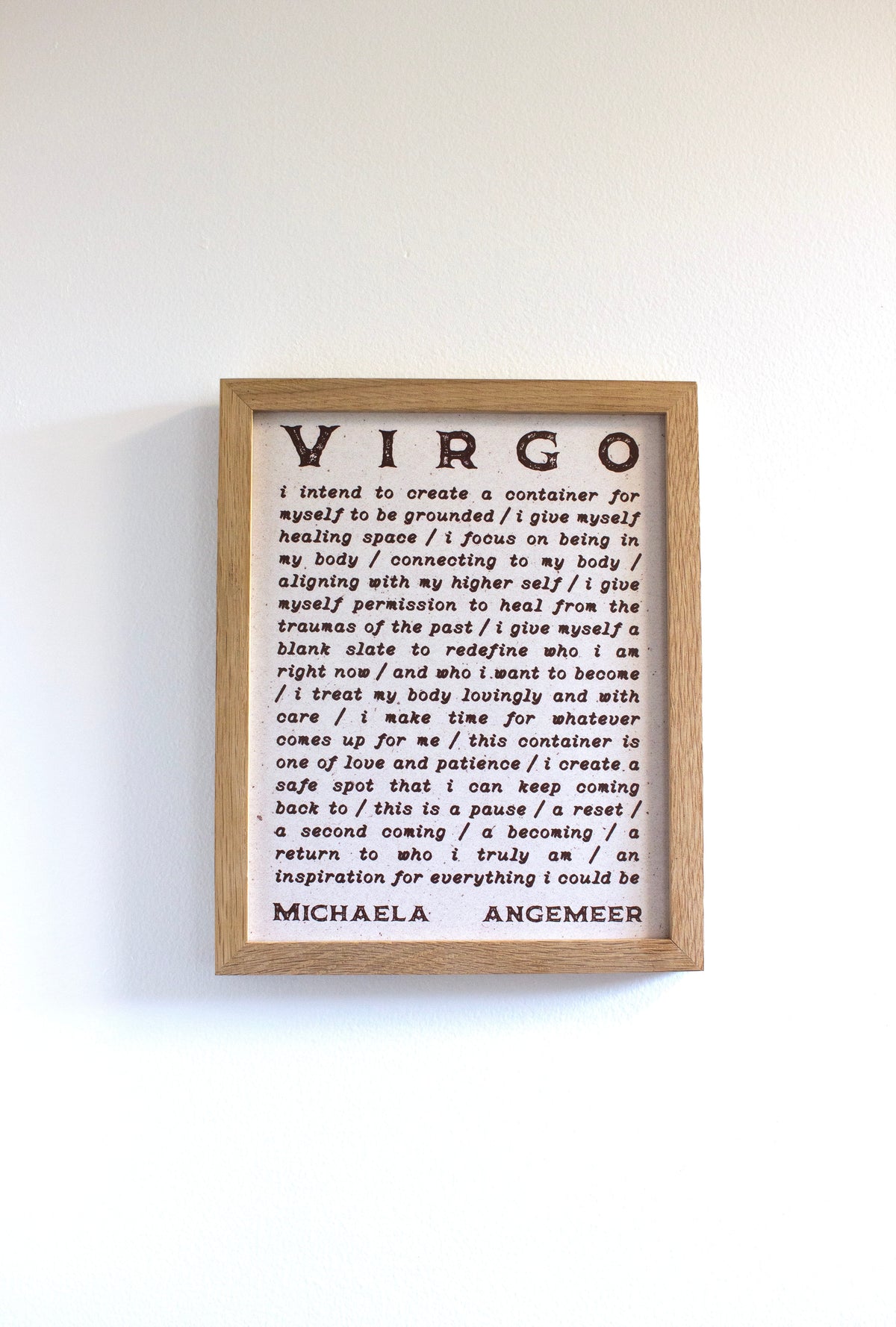 Astrological Sign Poetry Print
